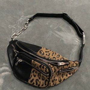 Alexander Wang Attica Leather Leopard and Black Fanny Pack